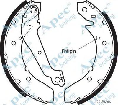 APEC BRAKING shu311 -  Комплект тормозных колодок